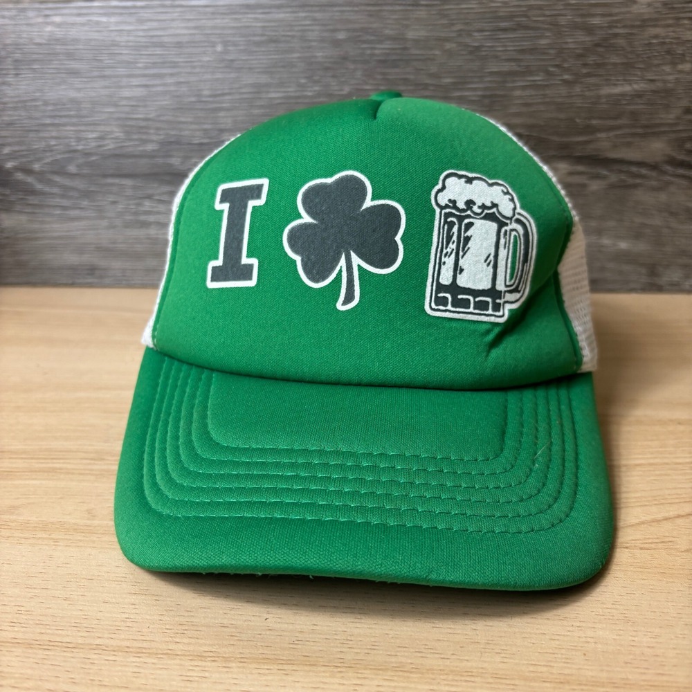Irish Hat Cap Snapback Green Trucker Beer Driking St Patricks